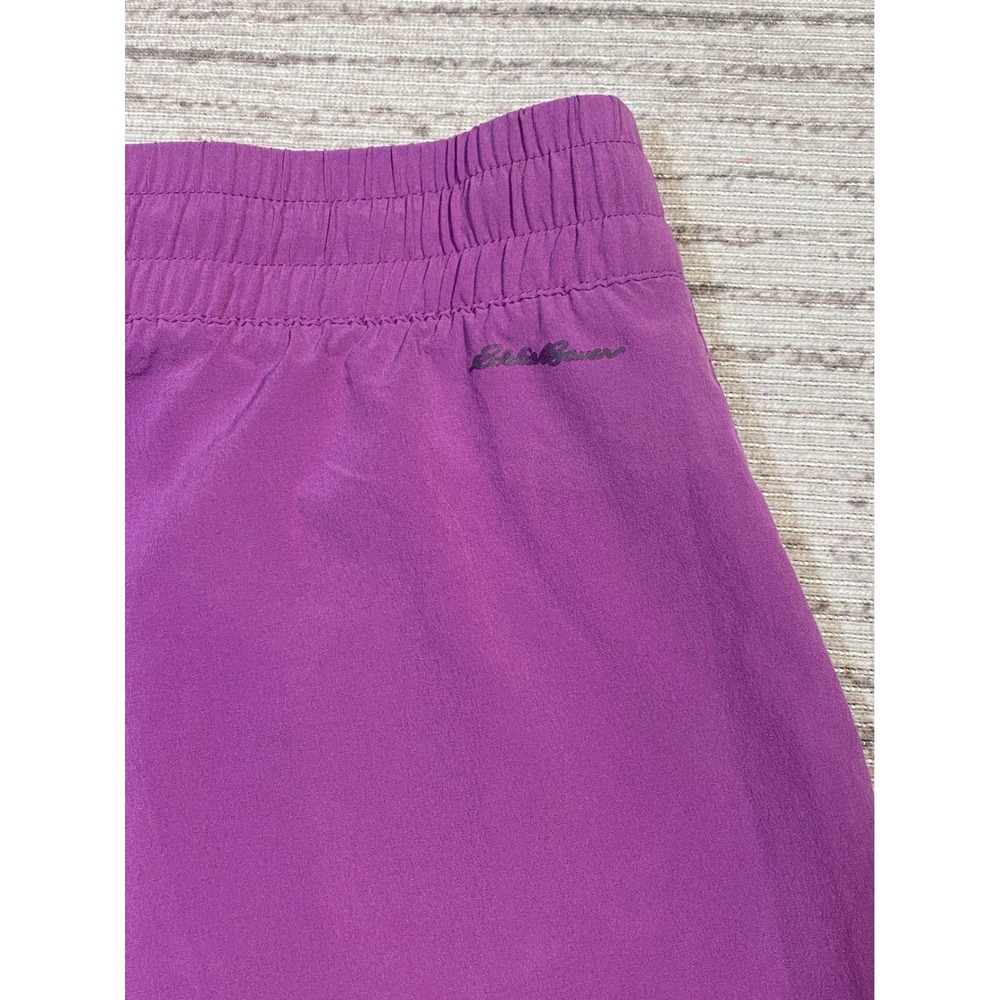 Eddie Bauer Womens Purple Active Shorts Drawstring Elastic Waist Pockets Small - Picture 6 of 8